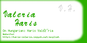 valeria haris business card